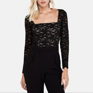 Express Black Lace Cocktail Jumpsuit in Size 6